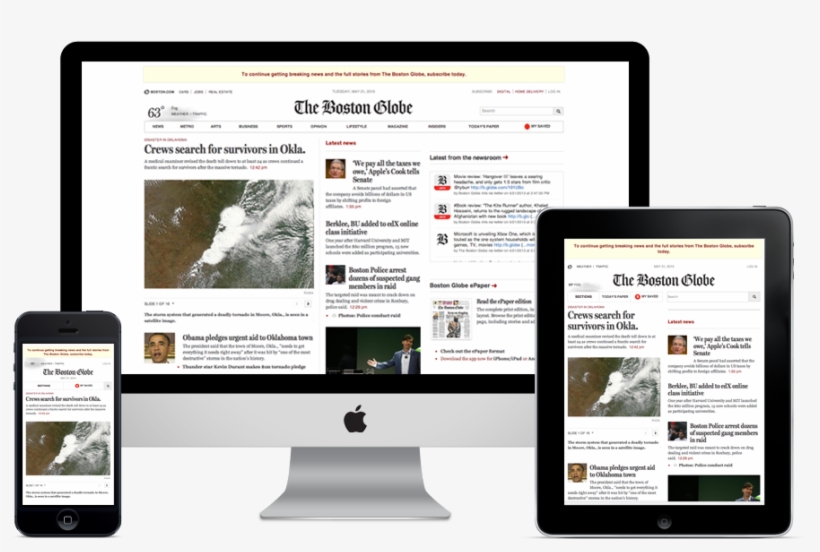 Boston - Globe - Responsive - Responsive Web Design, transparent png #2493655