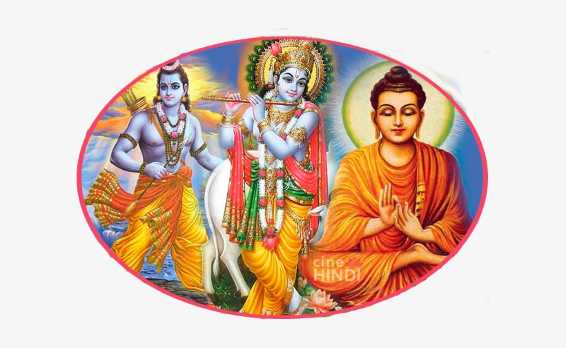 Avatares De Visnú Rama, Krishna & Buda - Path To Peace- The Words Of Buddha!, transparent png #2493718