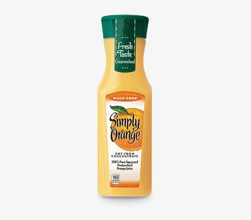 Simply Orange® - Simply Orange Juice, Pulp Free - 11.5 Fl Oz Bottle, transparent png #2493947