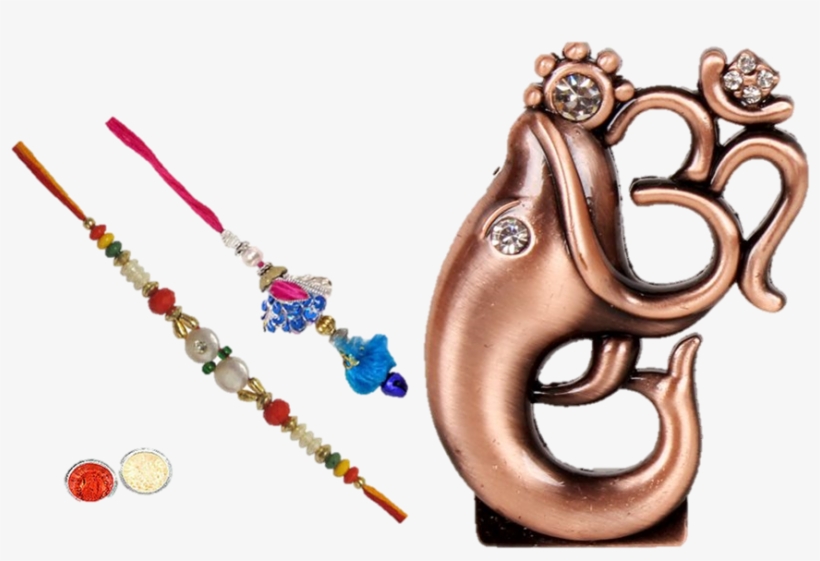 Traditional Rakhi For Brother And Bhabhi - Ganesha, transparent png #2494185