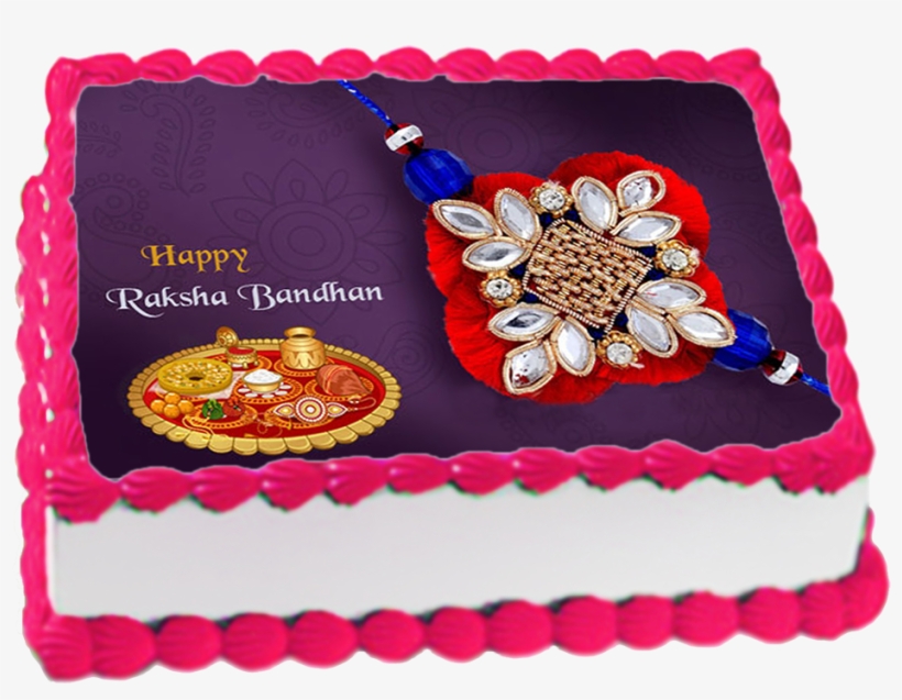 45 Top Rakhi Gifts For Sister 2018 - Happy Raksha Bandhan Cake, transparent png #2494337