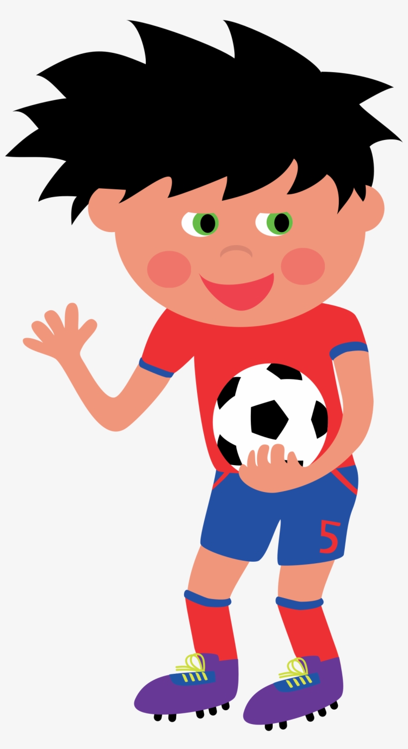 Kid Football Player Clipart - Clipart Footballer, transparent png #2495055
