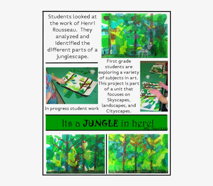Elementary Art Lesson Idea Project Henri Rousseau Jungle - Henri Rousseau Gcse Art Project, transparent png #2495370