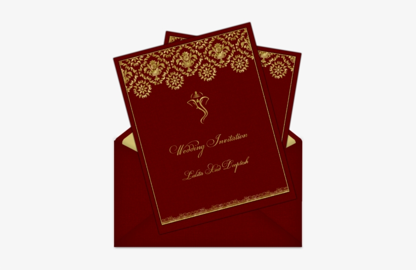 Letter Style Email Indian Wedding Card Design 72 Hindu - Hindu Indian Wedding Card Design, transparent png #2495643