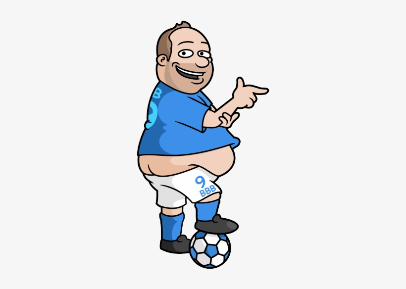 Soccer Player Clipart Png - Fat Soccer Player Cartoon, transparent png #2495768