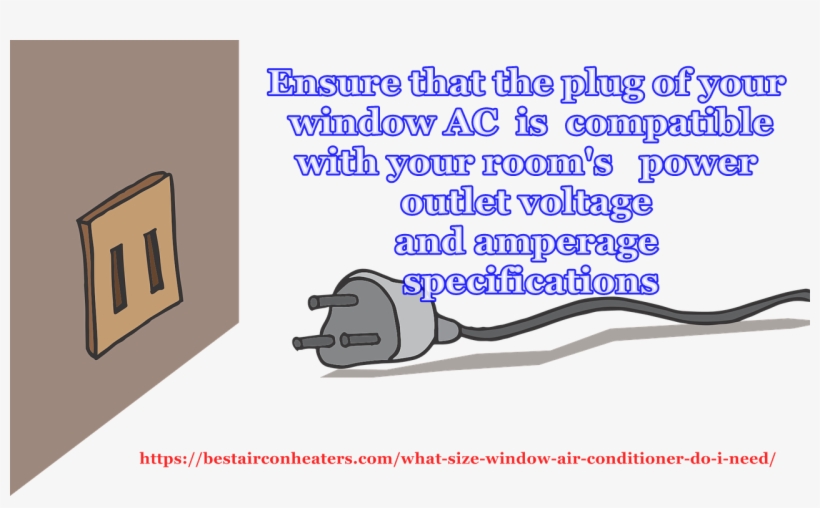 Before Settling On The Choice Of Window Ac Unit To - Cartoon Plug No Background, transparent png #2495880