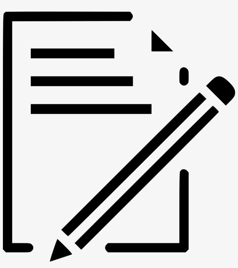 Document Paper Write Pencil Pen Drawing Comments - Line Art Pencil And Paper, transparent png #2495982