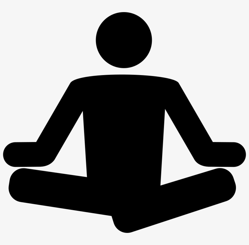 Free Yoga Clipart - Meditation Clipart Black And White, transparent png #2497122