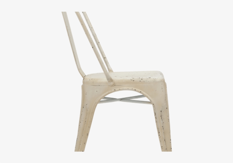 Vintage Tolix Side Chair - Hand Distressed White Vintage Tolix Style Side Chair, transparent png #2497123