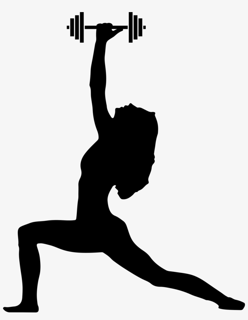 And Fitness Fun Music Weights Incorporated Into - Yoga Poses Silhouette Png, transparent png #2497283