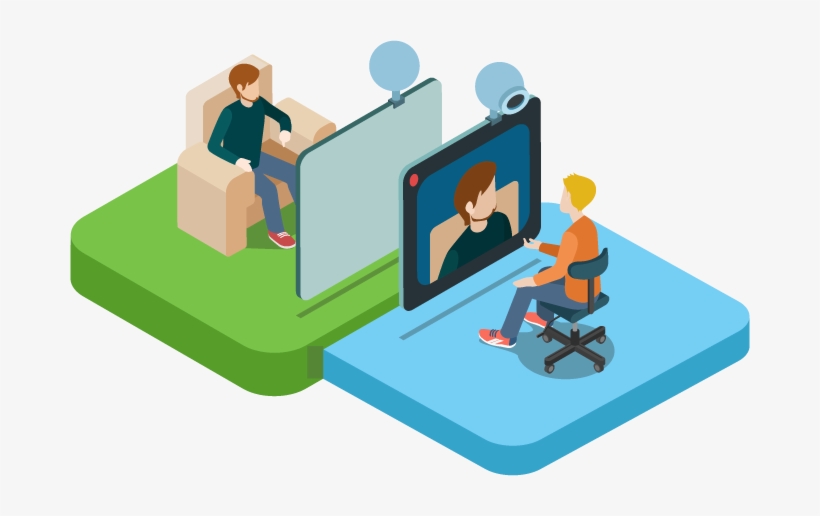 Live Chat Software Provide Video Chat, Voice Call And - Video Chat Clipart, transparent png #2498213