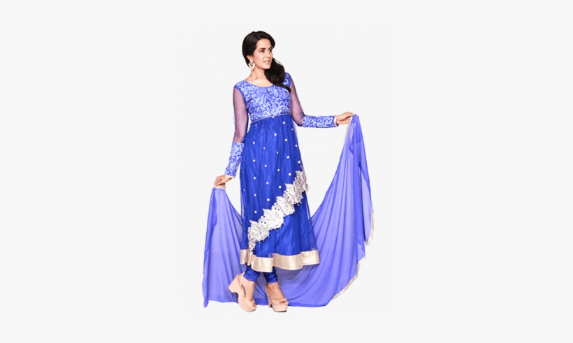 Elizabeth Blue Semi-stitched Designer - Chennai, transparent png #2498215