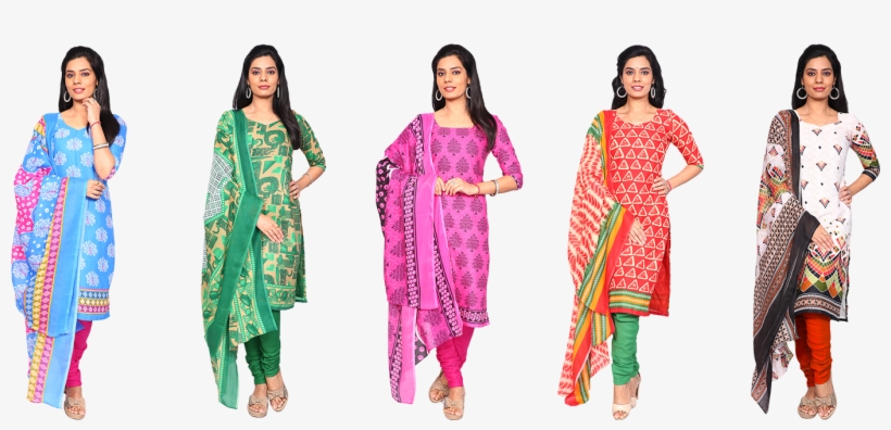 Sameera 5 Cotton Unstitched Dress Material - Silk, transparent png #2498353