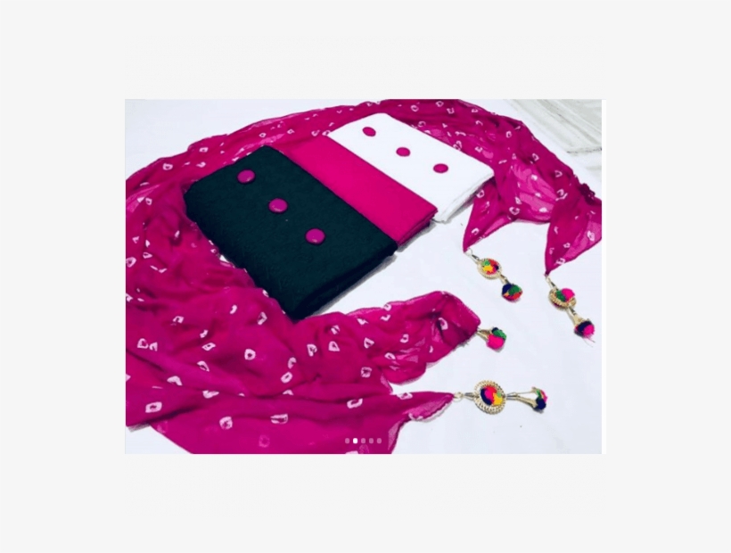 Dual 2 Top Chicken Work Cotton Suit Un-stitched Material - Clothing, transparent png #2498849