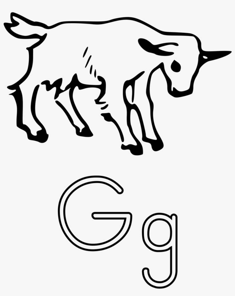 Letters Free Stock Photo Illustration Of The Letter - G For Goat Worksheet, transparent png #2498959