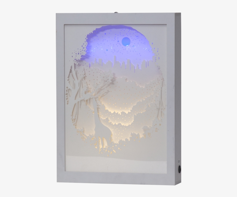 Indoor Decoration Scenery - Led-bild Giraffe Mit Batteriebetrieb Und Trafo,deko,beleuchtung,kind,baby,zimmer, transparent png #2498989