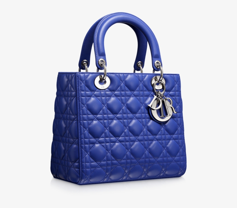 Royal Blue Leather 'lady Dior' Bag - Red Bag Png Transparent, transparent png #2499457