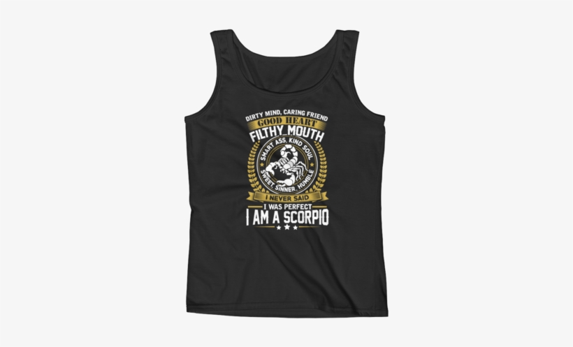 Dirty Mind, Caring Friend, Good Heart Scorpio - Shirt, transparent png #2499863
