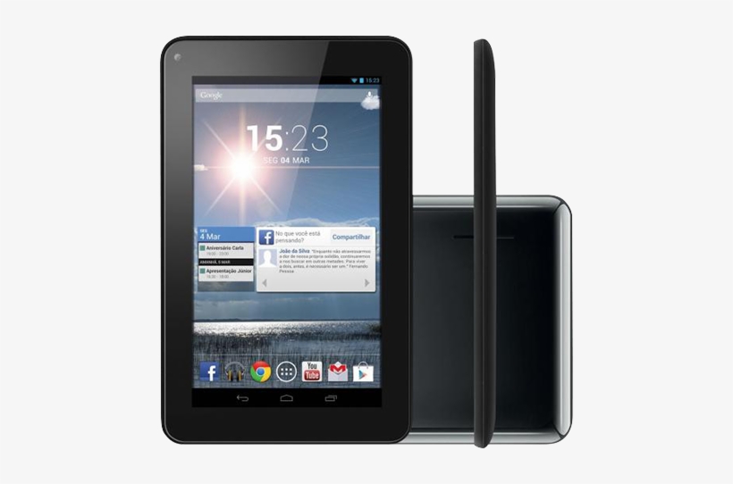 White Android Tablet Png Download - Tablet Multilaser M7s Preço, transparent png #250152