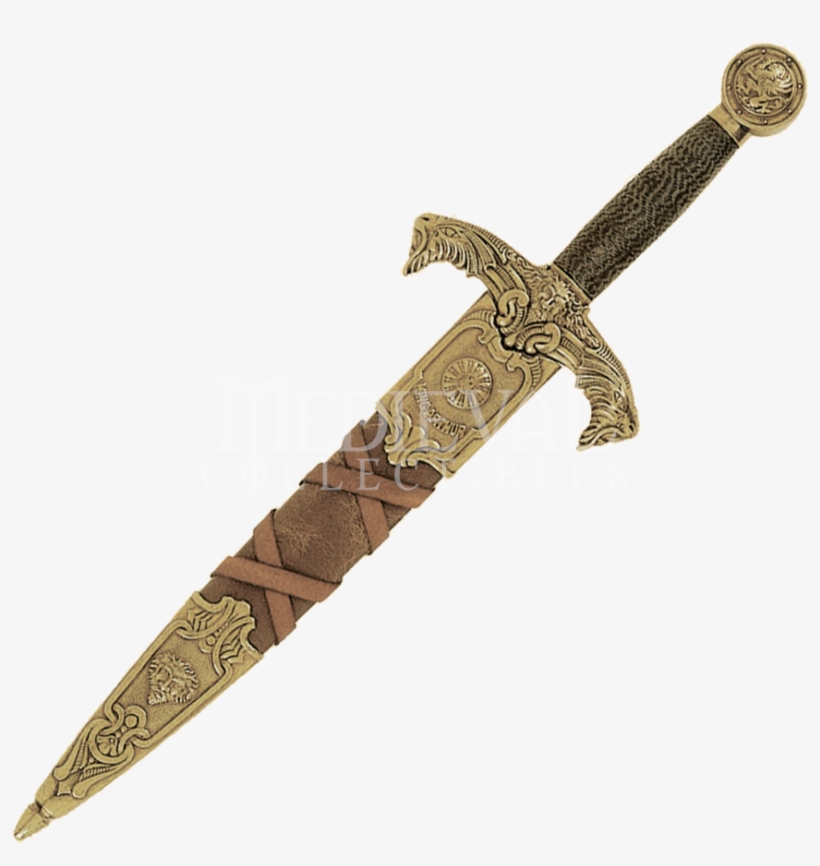 Brass King Arthur Dagger - King's Knife Clip Art, transparent png #250290
