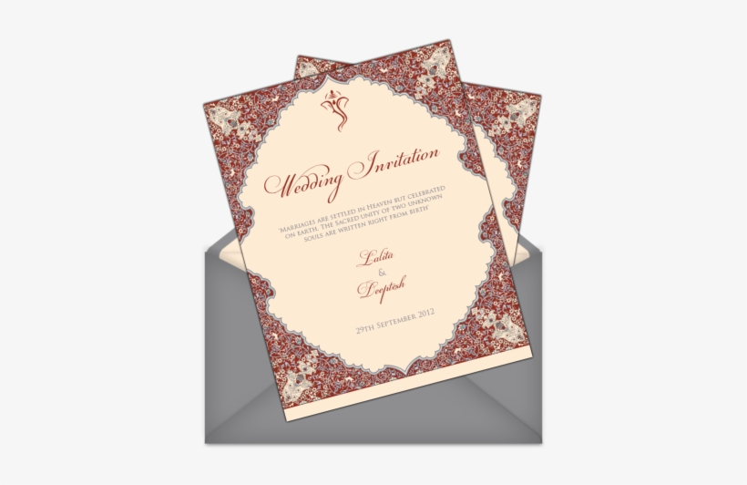 Invitations For Indian Weddings - Wedding Invitations For Indian Weddings, transparent png #250350