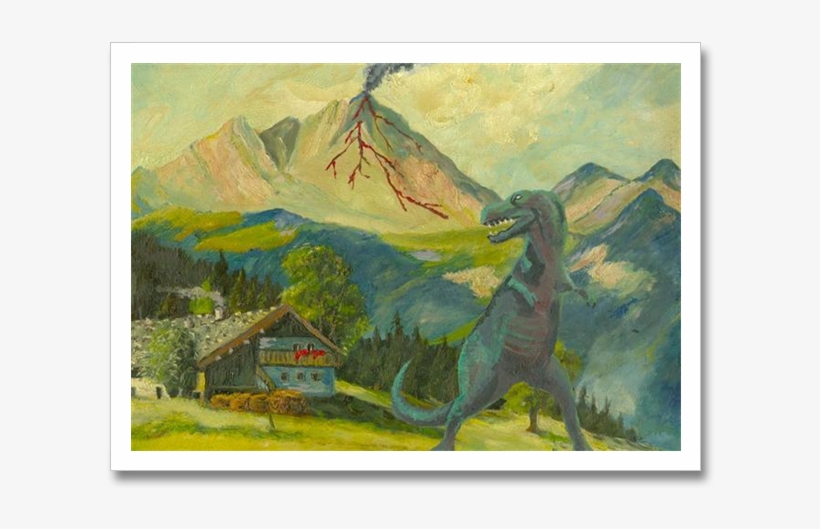 Altered Art Monday » Dinosaur - Thrift Store Art Altered, transparent png #250469