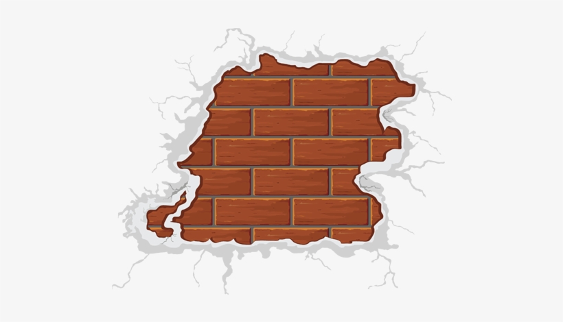 Crack Vector Brick - Cracked Brick Wall Png, transparent png #250784