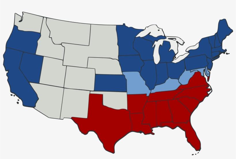 File Us Map 1864 Civil War Divisions Svg Wikimedia - Válka Severu Proti Jihu, transparent png #250903