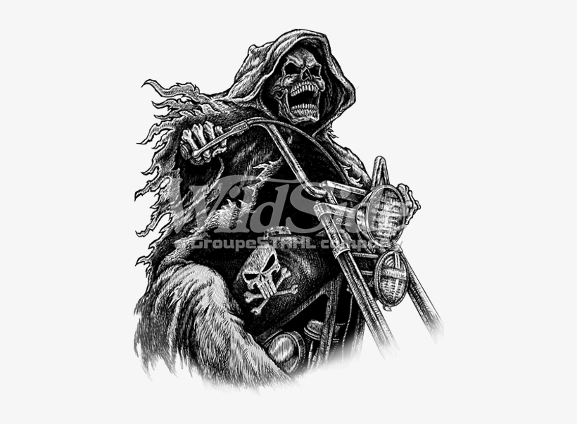 Grim Reaper Riding Motorcycle - Grim Reaper On A Motorcycle, transparent png #250947