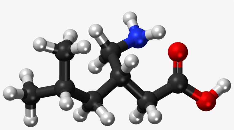 Pregabalin Ball And Stick Model - Buteric Acid, transparent png #251129