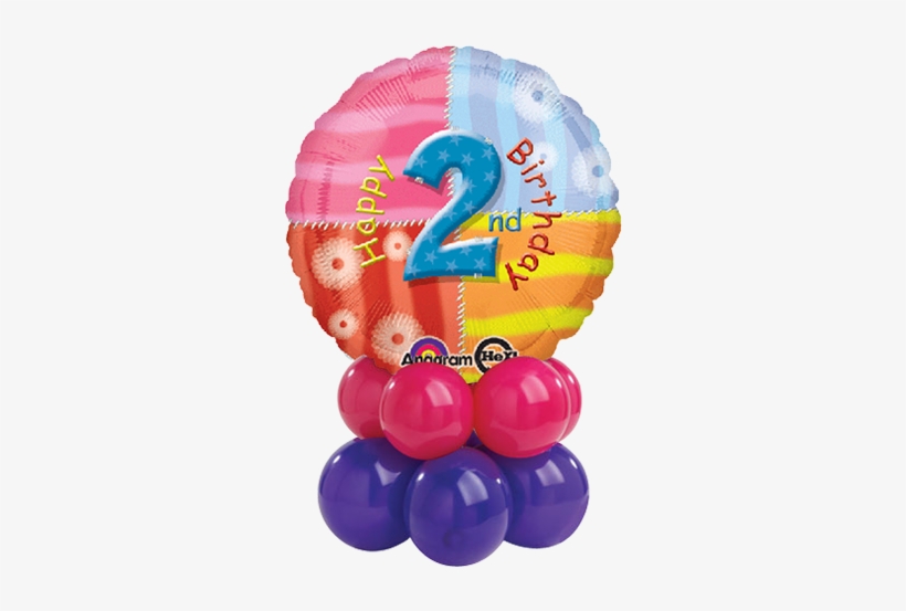 Rainbow Slice 2nd Bday Balloon - Birthday Heart Balloon Png, transparent png #251240