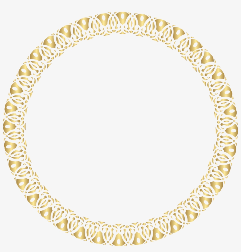 Round Frame Gold Transparent Png Clip Art, transparent png #251456
