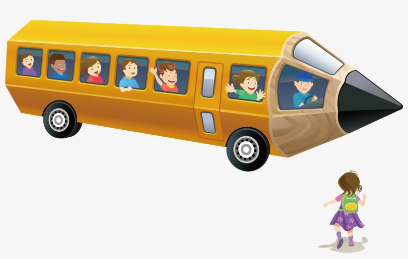 School Pencil Transprent Free - Pencil School Bus Drawing, transparent png #251479