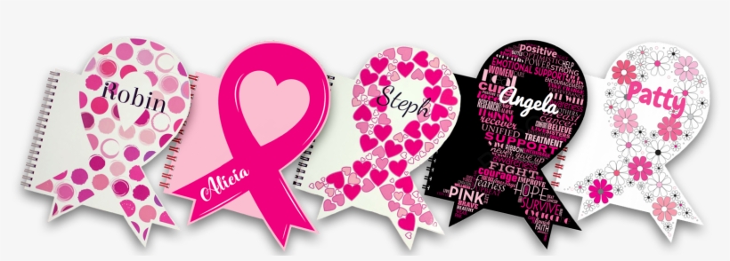 Ribbon Notebooks For Breast Cancer Awareness, transparent png #251526