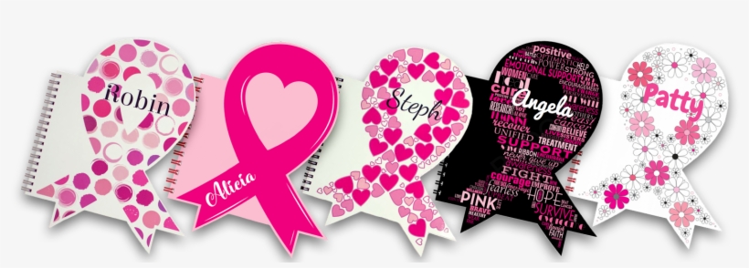 Ribbon Notebooks For Breast Cancer Awareness, transparent png #251526