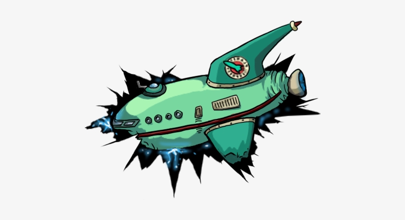 Science Fiction Clipart Crashed Spaceship - Planet Express Ship Crash, transparent png #251565