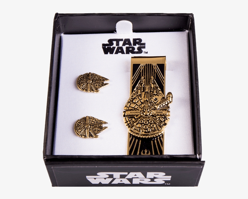 Millennium Falcon Tie Clip And Cuff-link Set - Best Of Star Wars Insider By Titan Comics, transparent png #251639
