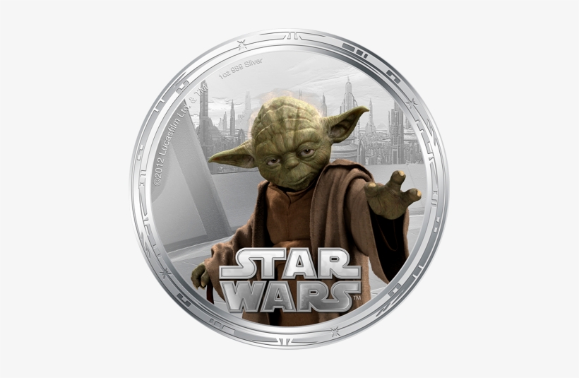 Yoda Silver Niue Coin - Star Wars Niue 2012, transparent png #252210