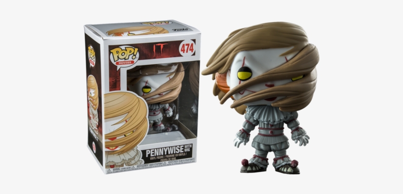 Pennywise With Wig - Pennywise With Wig Pop, transparent png #252232