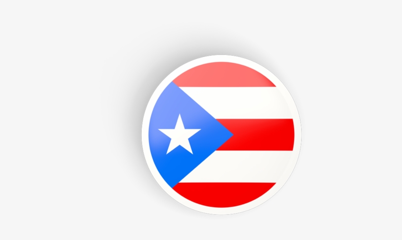 Illustration Of Flag Of Puerto Rico - Puerto Rico Flag Circle, transparent png #252412