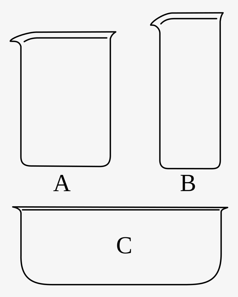 File - Beakers Diagrams - Svg - Beaker Side View, transparent png #252534