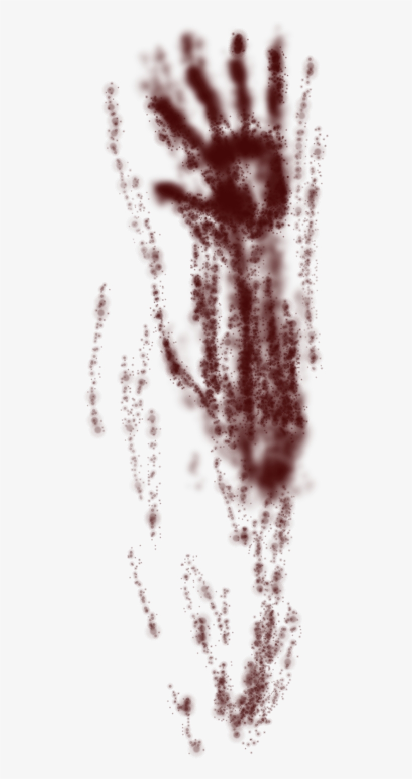 Bloody Handprint Smear Png For Kids - Awkward Zombie, transparent png #252631