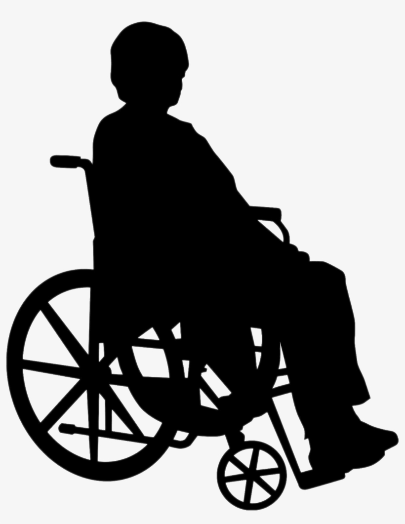 Download - Wheelchair Person Silhouette Png, transparent png #252656