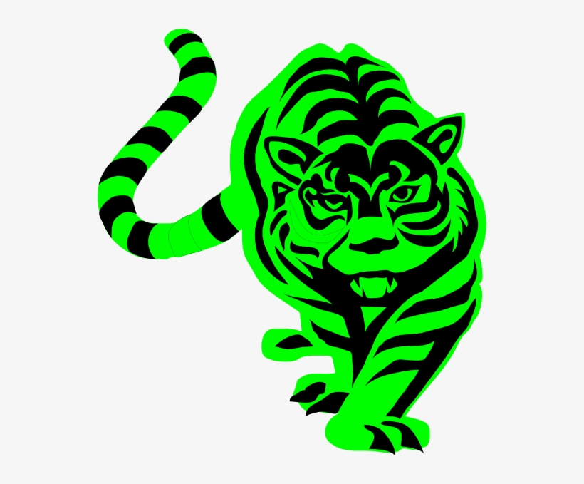 Green Striped Tiger Svg Clip Arts 546 X 599 Px, transparent png #252707