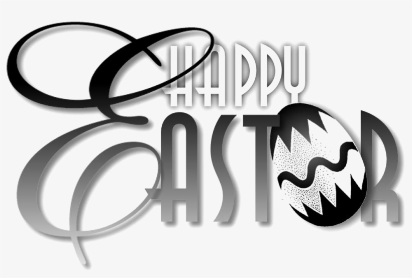 Happy Easter Png Download Image - Easter Black And White, transparent png #252845