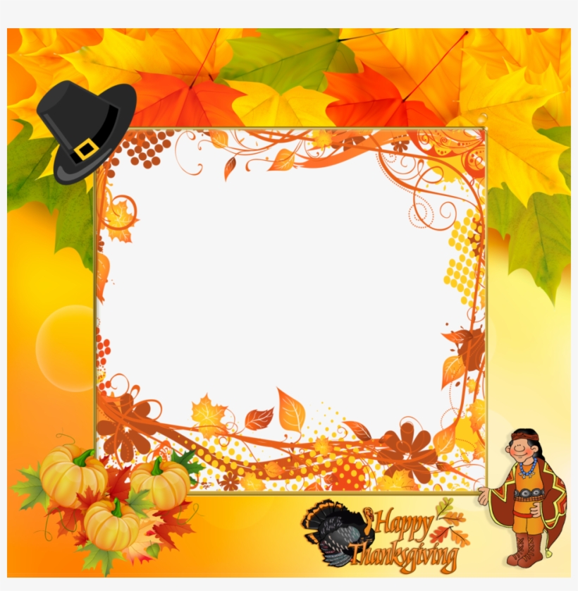 Happy Thanksgiving Frames Clipart Borders And Frames - Happy Thanksgiving Picture Frame, transparent png #252868