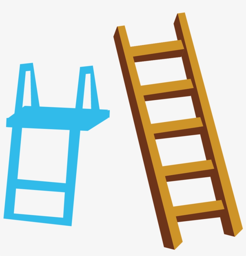 Stairs Rope Blue Ladders And Transprent Png - Ladder, transparent png #253476