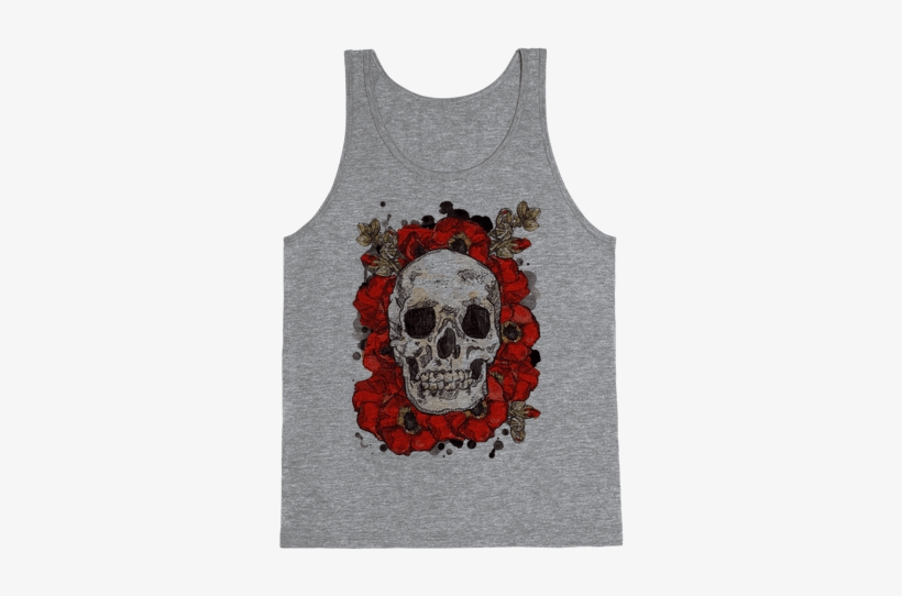 Skull On A Bed Of Poppies - That's Not Sweat I M Leaking Awesome - Free ...