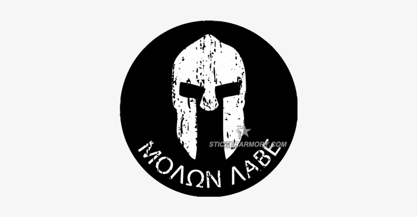 Μολων Λαβε - Black - Circle Sticker - Decal, transparent png #253596