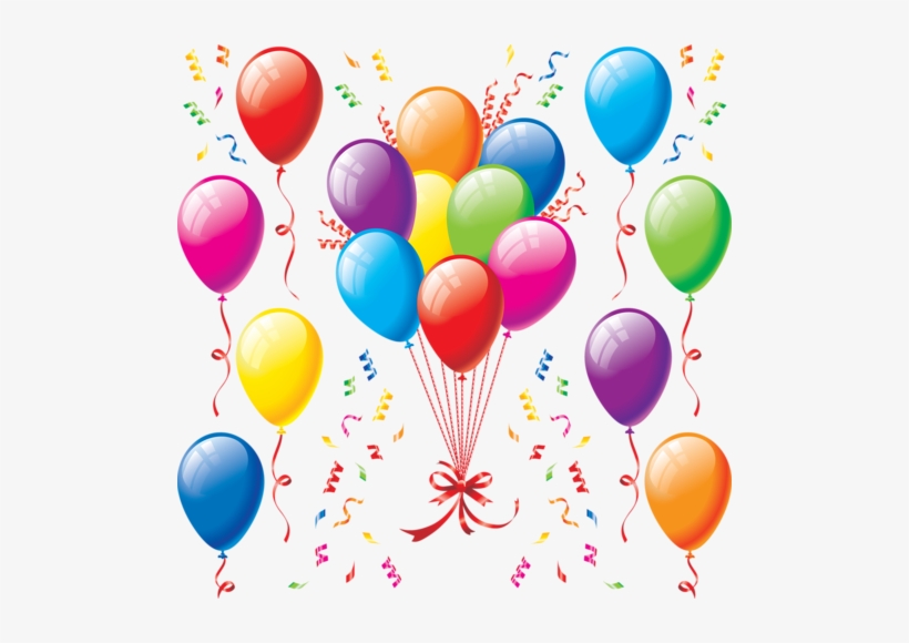Birthday Balloons - Birthday Cake And Balloons Clipart, transparent png #253613